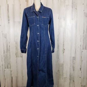 Calvin Klein Jeans Blue Denim Midi Dress